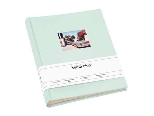[90174625 1216894] Semikolon Fotoalbum Finestra Medium Moos, 80 cremeweisse Seiten