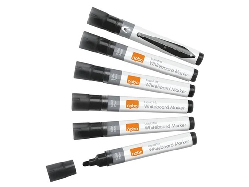 [90174899 1162948] Nobo Whiteboard-Marker Liquid Ink 10 Stück, Schwarz