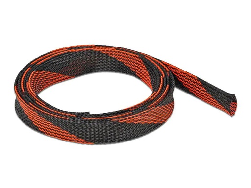 [90174920 1227893] Delock Kabelschlauch dehnbar, 2m x 19 mm Rot Schwarz