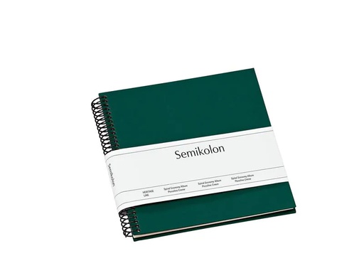 [90174951 1216927] Semikolon Fotoalbum 17 x 17 cm Dunkelgrün, 20 cremeweisse Seiten