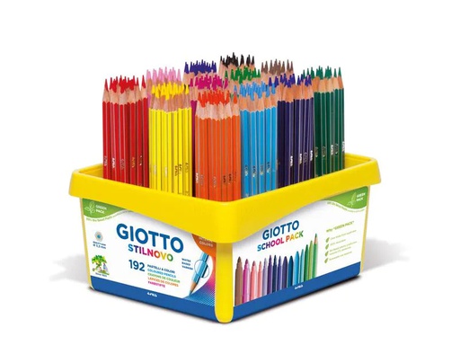 [90174980 1223019] Giotto Farbstifte Stilnovo Schul-Set 192 Stück, Mehrfarbig