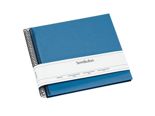 [90175036 1216941] Semikolon Fotoalbum 23 x 24.5 cm Blau, 40 schwarze Seiten