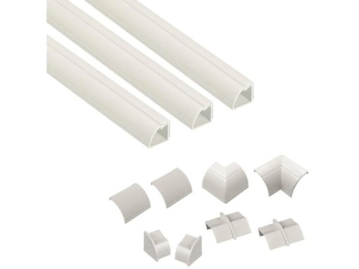 [90175274 1214229] STEFFEN Kabelkanal D-Line 22 x 22 mm, 1 m, Weiss