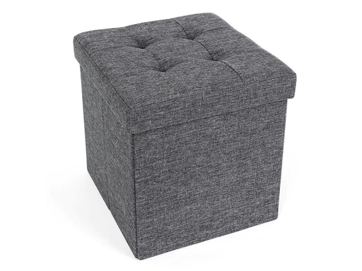 [90175370 1172453] Songmics Hocker mit Aufbewahrung, 38 x 38 cm, Dunkelgrau