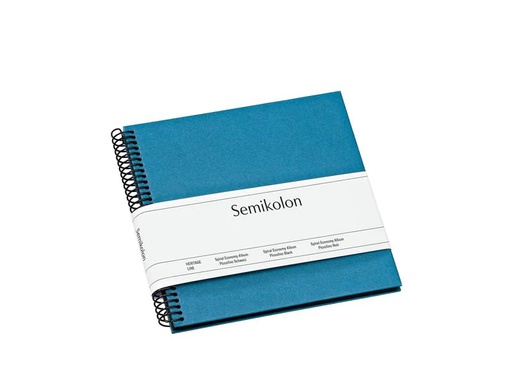 [90175542 1216930] Semikolon Fotoalbum 17 x 17 cm Blau, 20  schwarze Seiten