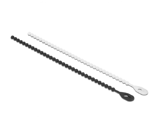 [90175708 1223923] Delock Kabelbinder Schwarz/Weiss 180 mm x 3.6 mm, 100 Stück
