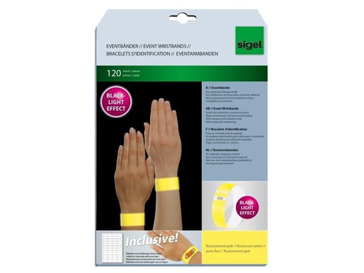 [90024228 543015] Sigel Eventbänder 25.5 x 2.5 mm Gelb
