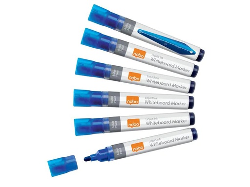 [90175779 1162945] Nobo Whiteboard-Marker Liquid Ink 10 Stück, Blau