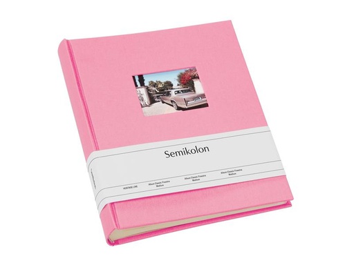 [90175850 1216891] Semikolon Fotoalbum Finestra Medium Rosa, 80 cremeweisse Seiten