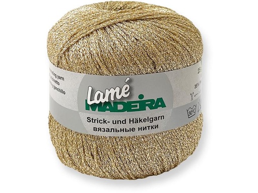 [90175933 1222239] Madeira Häkel- und Strickgarn Lamé 25 g, 175 m, Gold/Beige