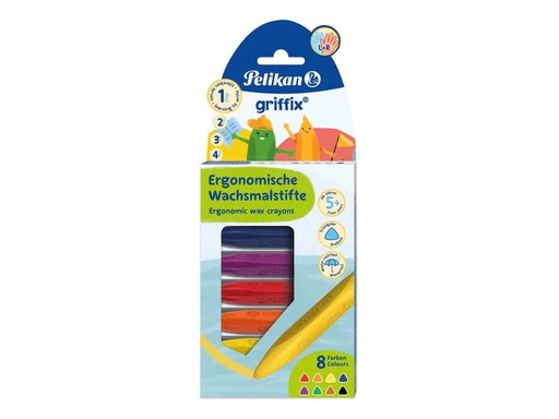 [90024335 1128858] Pelikan Wachsmalstifte Griffix 8 Farben