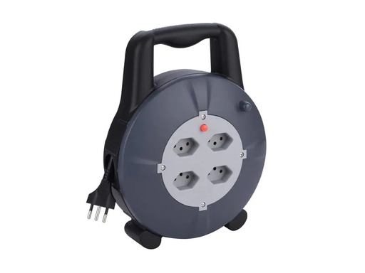 [90176234 1231941] Schönenberger Kabelbox 10 m, 4x T13 Steckdose grau / schwarz