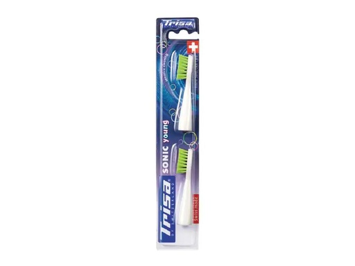 [90176350 1232993] Trisa Zahnbürstenkopf Sonic Advanced Young 2 Stück, Grün