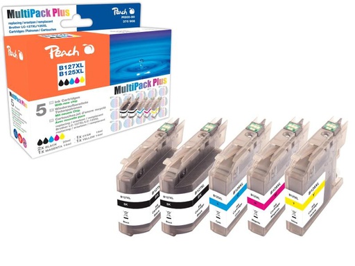 [90024878 310936] Peach Tintenset Brother LC-127XL C, M, Y, 2x BK