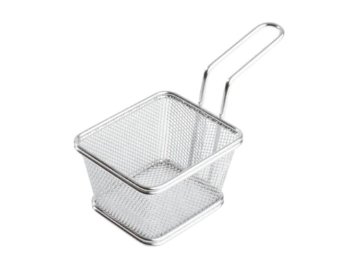 [90002467 738361] Paderno Servierkorb Pommes Frites 11.7 cm x 8.3 cm 1 Stück, Silber