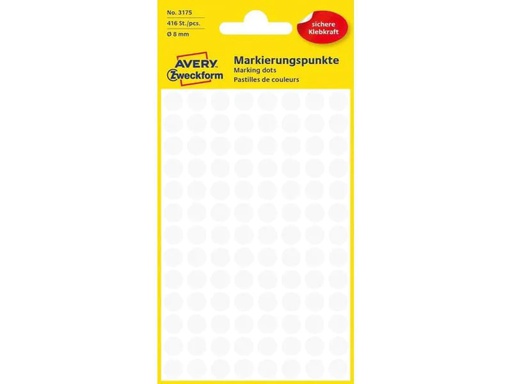 [90024886 926285] Avery Zweckform Klebepunkte 8 mm Weiss