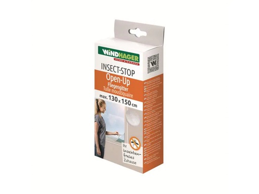 [90024979 833964] Windhager Fliegengitter Open UP 130 x 150 cm Weiss