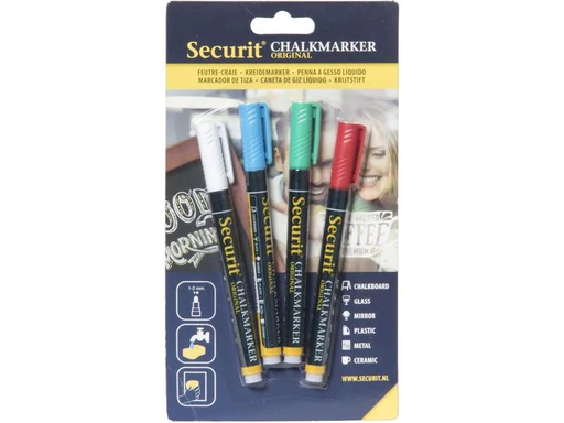 [90025401 1196921] Securit Kreidemarker 1-2 mm 4 Stück