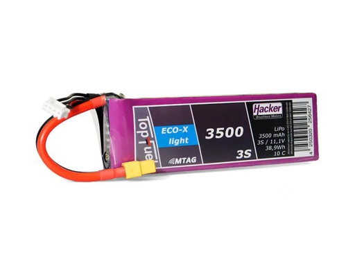 [90025465 1017069] Hacker RC-Akku LiPo 3500 mAh 11.1 V 10C Topfuel ECO-X-Light MTAG