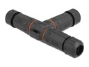 Delock Verbindungsmuffe IP68, T-Stück, 2 Pin, 4.5 - 7.5 mm schwarz
