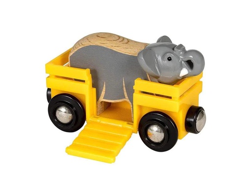 [90025540 881733] BRIO Eisenbahn Tierwaggon Elefant