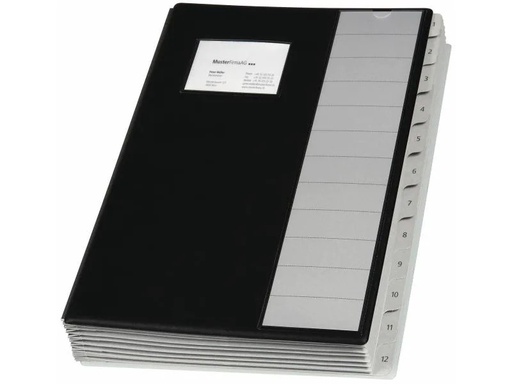 [90025840 1093581] Biella Pultmappe A4 Pronto 1-12 Schwarz