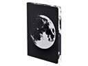 Nuuna Notizbuch Graphic L Moon 22 x 16.5 cm, Dot, Schwarz/Silber