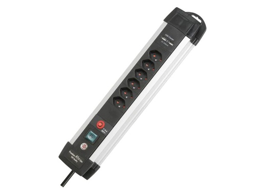 [90025984 613463] Brennenstuhl Steckdosenleiste Premium-Alu-Line 6x T13 mit USB