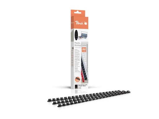 [90026010 29185] Peach Binderücken 8 mm Schwarz, 25 Stück