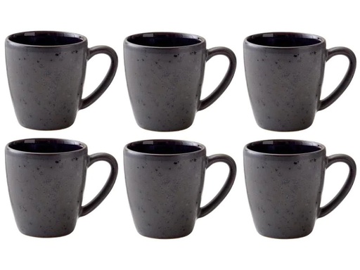 [90026170 1015182] Bitz Kaffeetasse 190 ml, 6 Stück, Schwarz/Dunkelblau