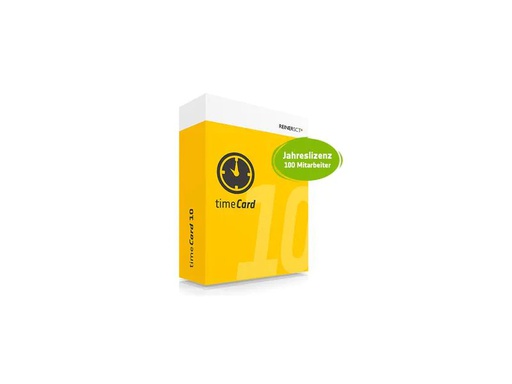 [90026178 1116028] Reiner SCT Zeiterfassung Mitarbeiterlizenz timeCard 10 1 Jahr für 50u
