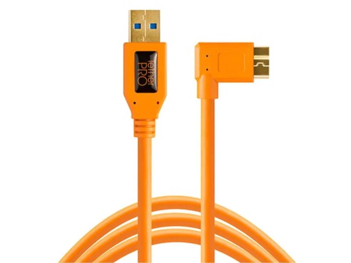 [90026194 987698] Tether Tools Kabel USB 3.0 Micro B Right Angle 4.6 Meter – orange