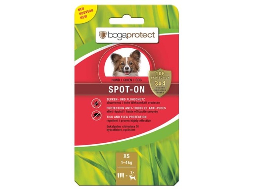 [90026211 968155] bogar Anti-Parasit-Tropfen bogaprotect Spot-on Hund XS