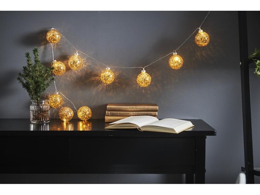 [90176527 1035480] Star Trading LED-Lichterkette Glitter, 1.3 m, 10 LEDs, Gold