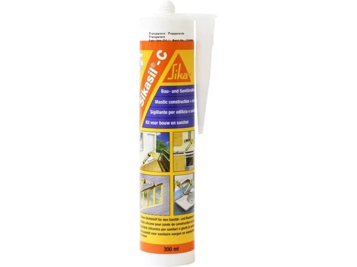 [90026263 489129] Sika Silikon Sikasil-C 300 ml, Transparent