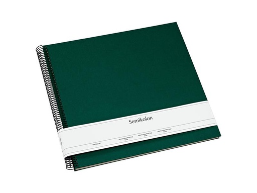 [90176787 1216954] Semikolon Fotoalbum 34.5 x 33.2 cm Dunkelgrün, 50 cremeweisse Seiten