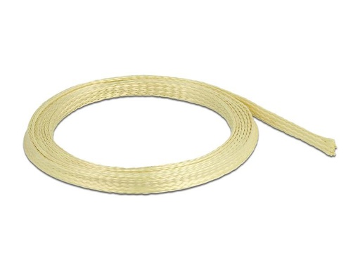 [90176932 1251766] Delock Geflechtschlauch aus Aramid Fasern 2 m x 6 mm Gelb