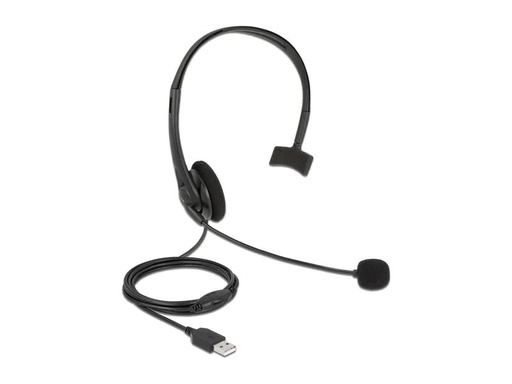 [90176939 1247953] Delock Headset USB Mono für PC und Notebook – Ultra-Leicht