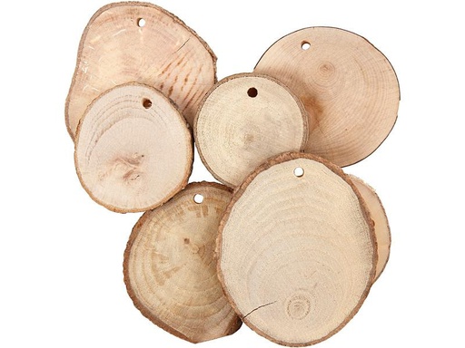 [90177642 1235051] Creativ Company Holzartikel 4 - 7 x 0.5 cm 25 Stück