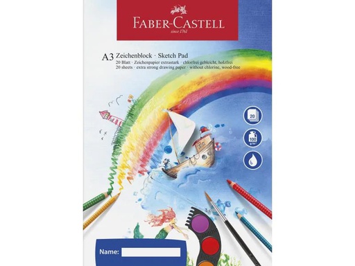 [90026367 1036363] Faber-Castell Zeichenblock A3 20 Blatt