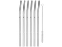 WMF Strohhalm Baric 24 cm gebogen, 6 Stück, Silber