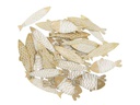 Rico Design Streudeko Fisch 36 Stück, Gold/Weiss