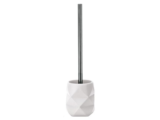 [90177865 1228573] Kleine Wolke Toilettenbürste Crackle Weiss, Polyresin