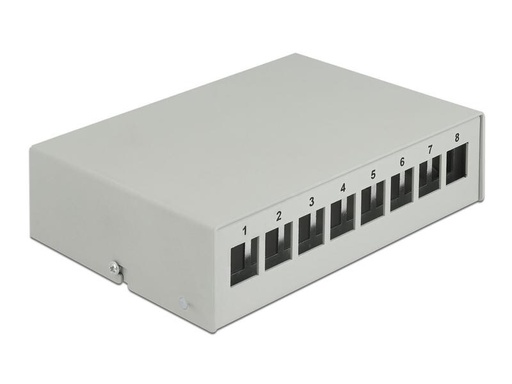 [90177943 1247960] Delock Gehäuse Keystone Patchpanel 8 Port grau
