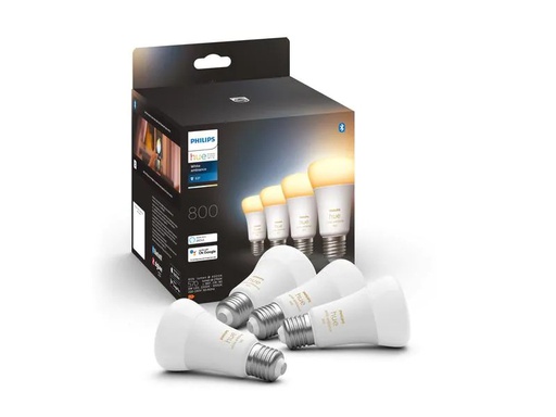 [90177954 1238421] Philips Hue Leuchtmittel White Ambiance E27 Viererpack 4 x 570 lm