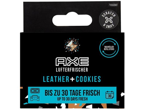 [90178039 1246279] Axe Nachfüllung Stick zu Refill Vent Leather &amp; Cookies 2 Stück
