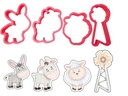 Cut my Cookies Guetzli-Ausstecher Serie Bauernhof mit Esel, Schaf und Ziege