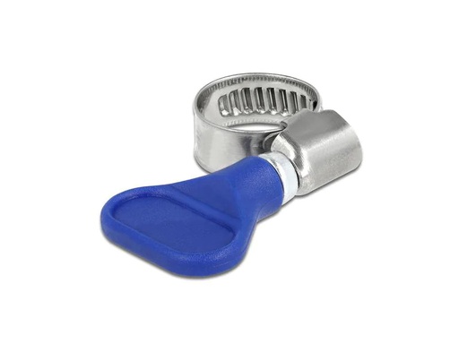 [90178386 1251769] Delock Schlauchschellen-Set Edelstahl 400 SS 10-16 mm, Blau 5 Stück