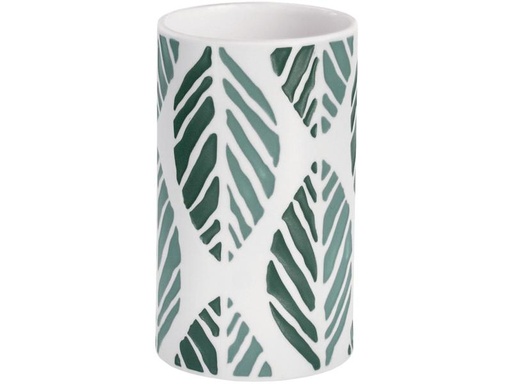 [90178426 1228561] Kleine Wolke Zahnputzbecher Leaf Grün/Weiss