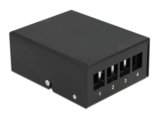 [90178432 1247963] Delock Gehäuse Keystone Patchpanel 4 Port schwarz